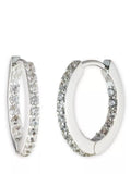 Ralph Lauren cubic zirconia huggie hoop earrings 0.59cm, imported from the UK