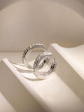Ralph Lauren cubic zirconia huggie hoop earrings 0.59cm, imported from the UK