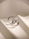 Ralph Lauren cubic zirconia huggie hoop earrings 0.59cm, imported from the UK