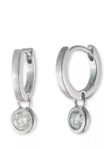 John Lewis Lauren Ralph Lauren Sterling Silver Cubic Zirconia Drop Hoop Earrings- Buy online at McGrocer