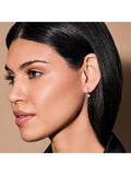 Lauren Ralph Lauren cubic zirconia sterling silver hoop earrings H1.2 x W0.5cm, UK version