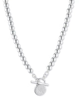 John Lewis Ralph Lauren Sterling Silver Beaded T-Bar Necklace, 43cm- Buy online at McGrocer