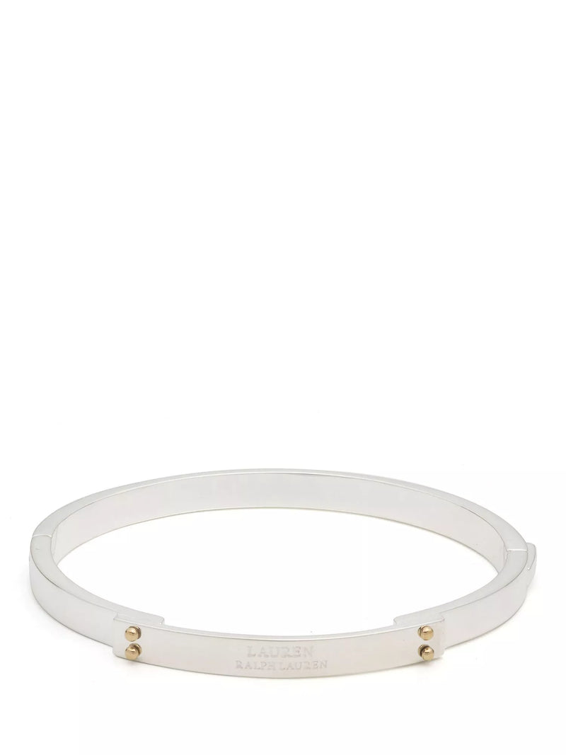 Ralph Lauren sterling silver stud bangle with gold and silver accents (British brand)