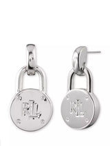 John Lewis Ralph Lauren Sterling Silver Padlock Drop Earrings- Buy online at McGrocer