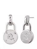 Ralph Lauren sterling silver padlock drop earrings (British brand)