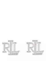 John Lewis Ralph Lauren Sterling Silver Rope Texture Logo Initial Stud Earrings- Buy online at McGrocer