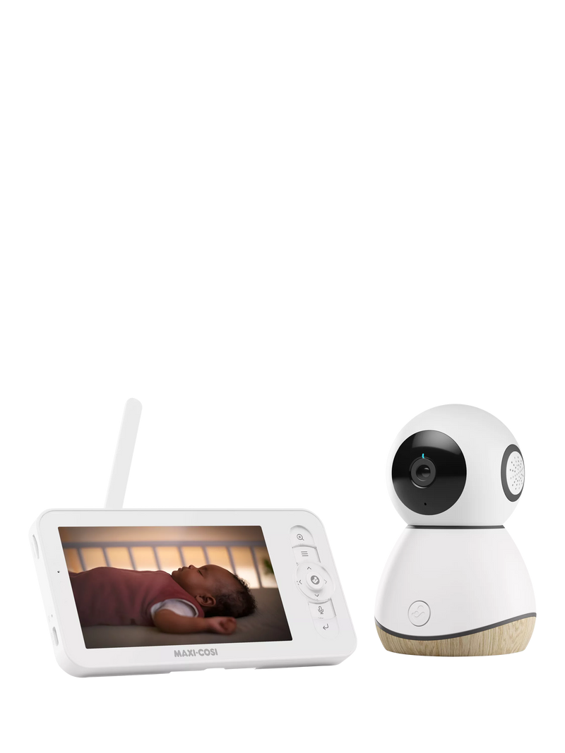 Maxi-Cosi white baby monitor with cry detector and 5-inch parent screen, imported from the UK