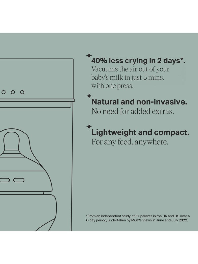 Tommee Tippee colic relief vacuum air remover for baby bottles (British brand)