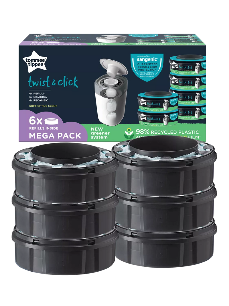 Tommee Tippee nappy bin refills pack of 6, UK version