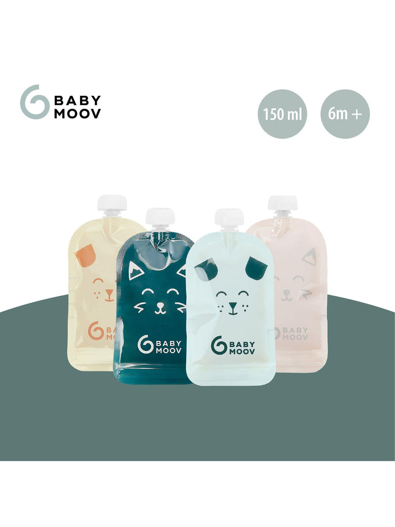 Babymoov reusable baby pouches multi pack 20 150ml - British product