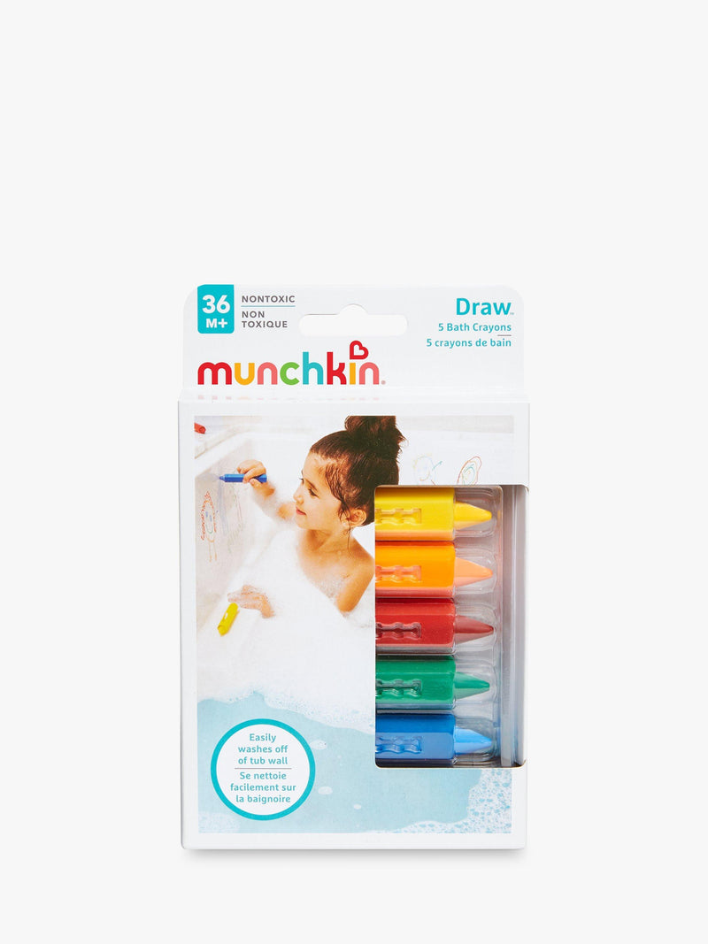 Munchkin washable bath crayons set of 5 colors, imported from the UK