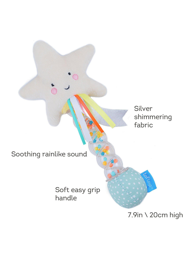 Taf Toys rainstick rattle with plush star - British product