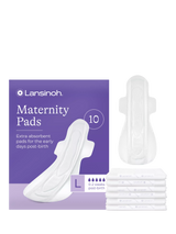 John Lewis Lansinoh Extra Absorbent Maternity Pads for Postpartum Bleeding Pack of 10- Buy online at McGrocer