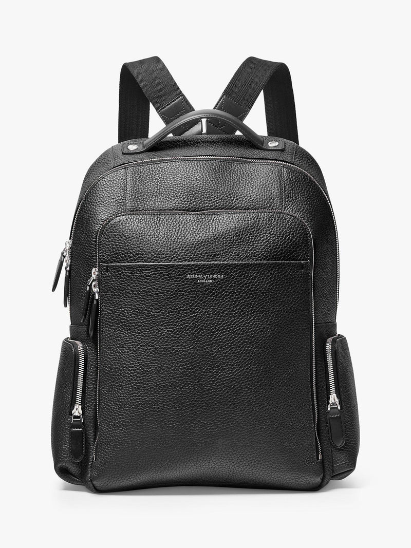 Rucksack Aspinal of London Reporter Zip aus genarbtem Leder, UK-Version