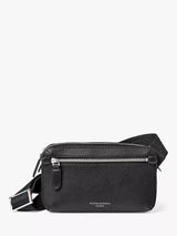 John Lewis Aspinal of London Compact Pebble Leather Reporter Bag, Black- Buy online at McGrocer