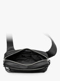 Aspinal of London compact pebble leather cross body bag, black (British brand)