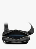 Aspinal of London compact pebble leather cross body bag, black (British brand)