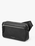 Aspinal of London compact pebble leather cross body bag, black (British brand)