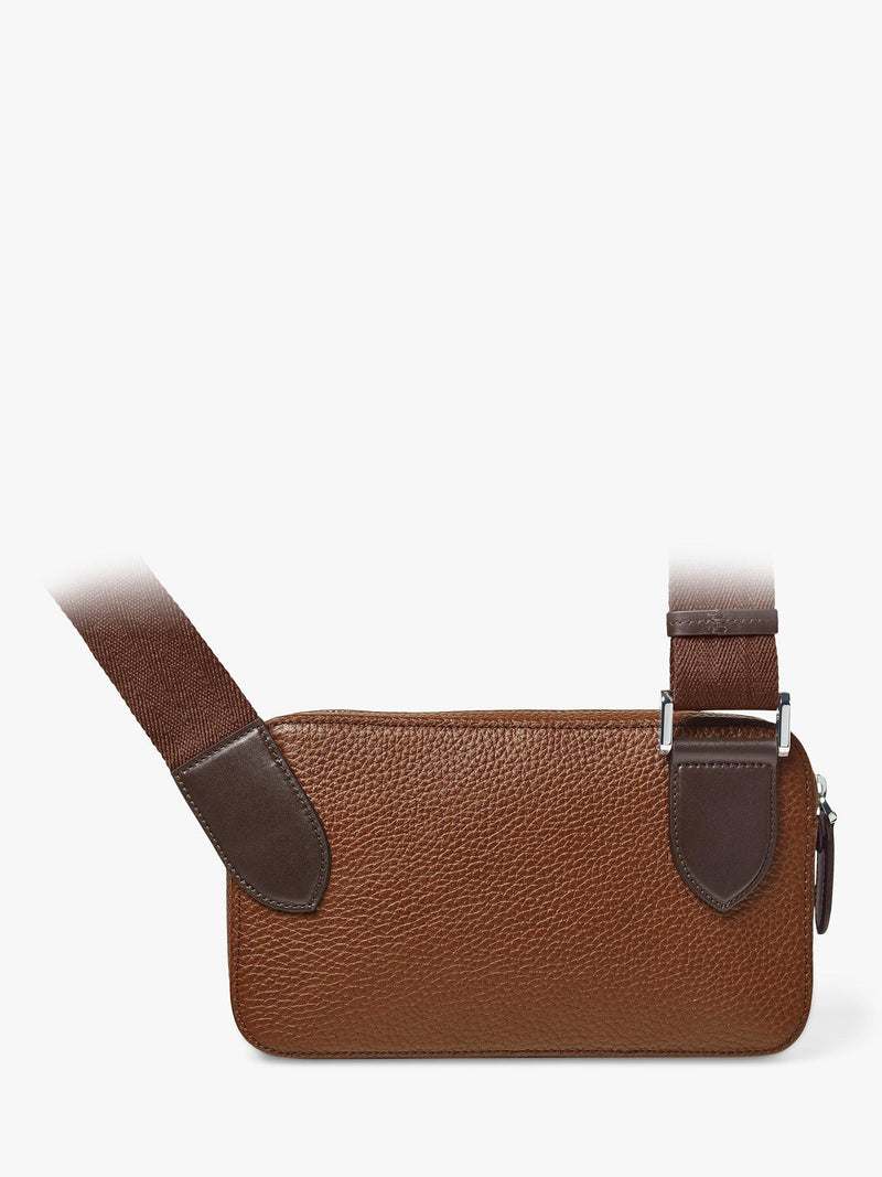 Aspinal of London compact pebble leather reporter bag, UK version