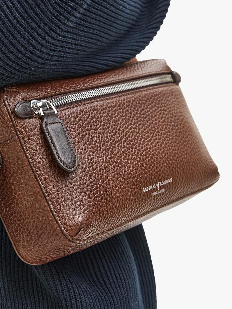 Aspinal of London compact pebble leather reporter bag, UK version