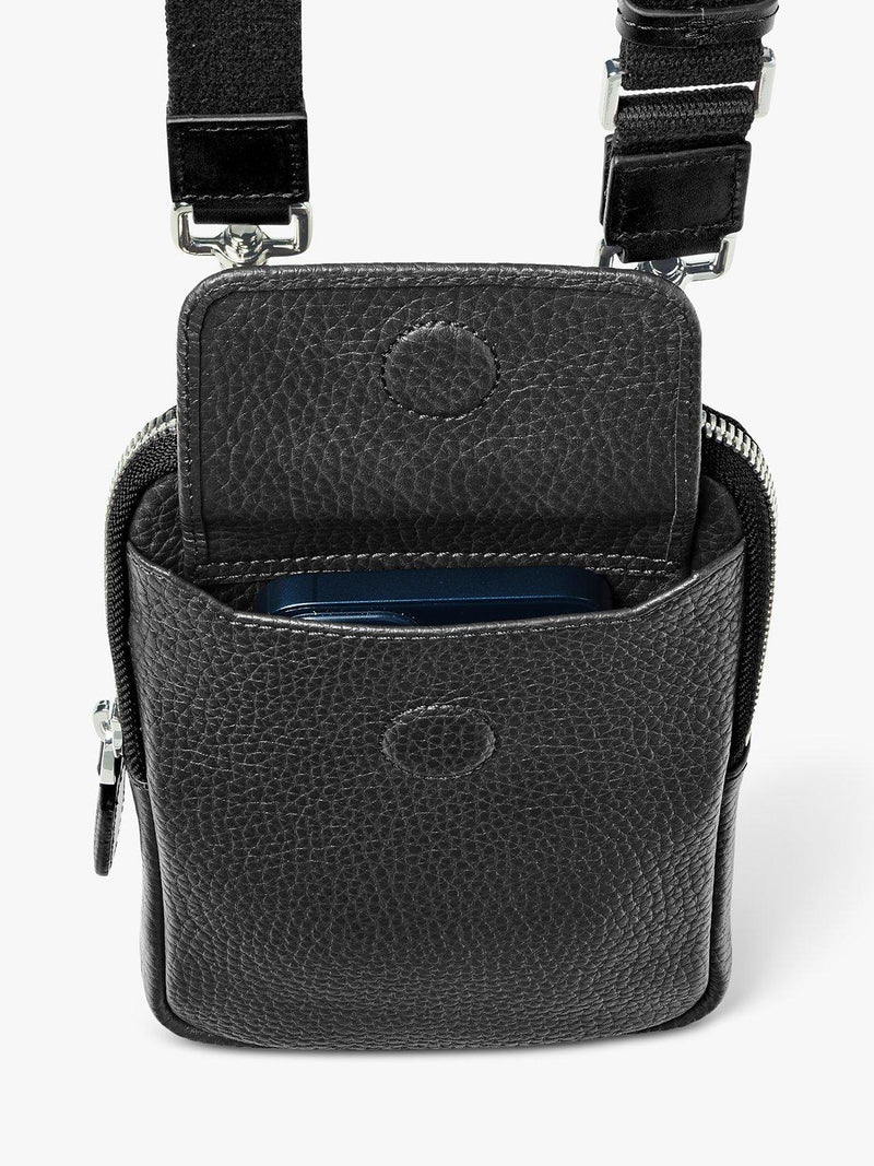 Aspinal of London Kiesel-Leder Umhängetasche für das Handy, UK-Version
