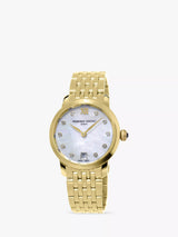 John Lewis Frederique Constant Women's Slimline Diamond Watch, Gold- Buy online at McGrocer