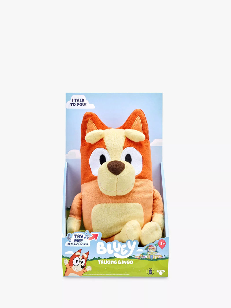 Bluey Talking Bingo plush toy 30cm, imported from the UK