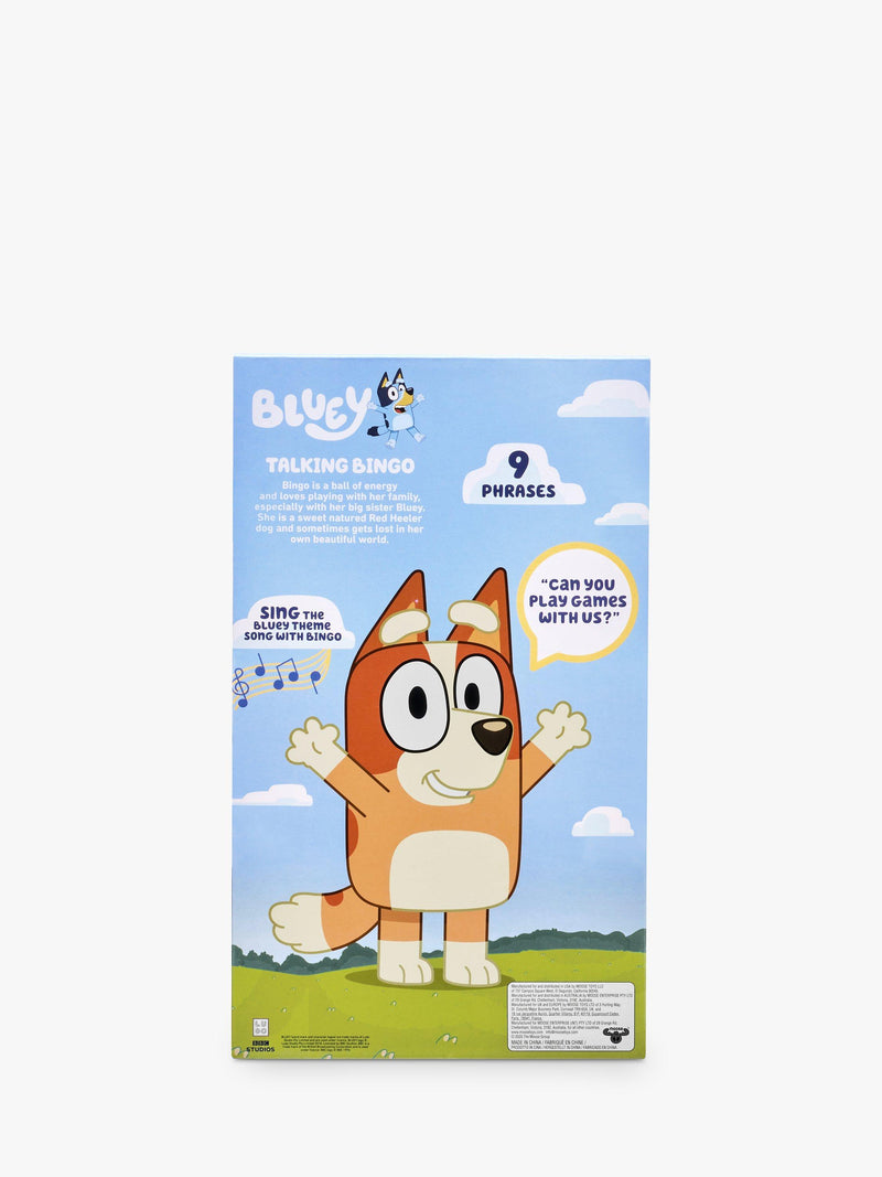 Bluey Talking Bingo plush toy 30cm, imported from the UK