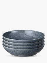 John Lewis Denby Dark Grey Speckle Stoneware Pasta Bowls Set of 4 22cm- Buy online at McGrocer