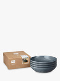 Denby dark grey speckle pasta bowls 22cm set of 4 (British brand)