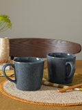 Denby stoneware mugs dark grey speckle 400ml set of 2 - British product