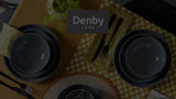 Denby dark grey speckle dinnerware set 12-piece (British brand)