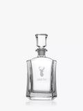 Treat Republic personalised hexagonal stag glass decanter 750ml clear (British brand)