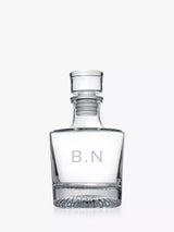 John Lewis Treat Republic Personalised Elegance Initials Round Glass Decanter, Clear, 750ml- Buy online at McGrocer