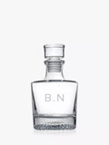 Treat Republic personalised glass decanter with engraved initials 750ml - British product