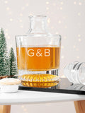 Treat Republic personalised glass decanter with engraved initials 750ml - British product