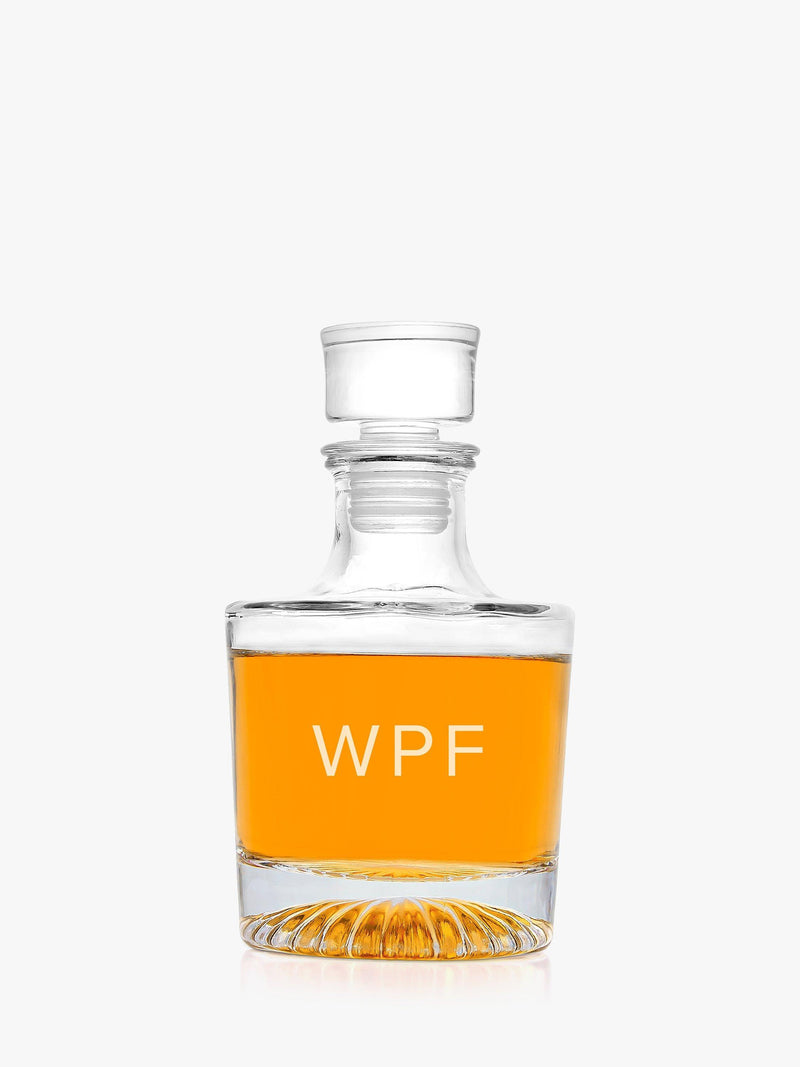 Treat Republic personalised glass decanter with engraved initials 750ml - British product
