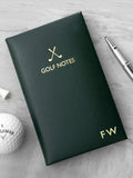 Treat Republic green leather golf notebook 14x8.5x2cm (British brand)