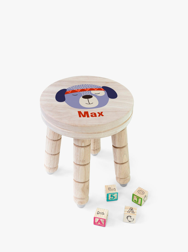 Treat Republic Cute Puppy Kids Stool Natural (British brand)