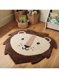 Great Little Trading Co lion face wool rug 105x103cm (British brand)