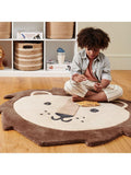 Great Little Trading Co lion face wool rug 105x103cm (British brand)