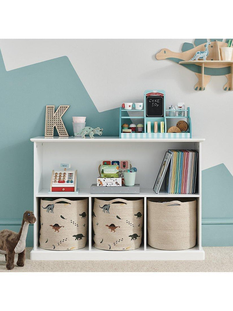 Great Little Trading Co dino print storage basket natural multi (British brand)