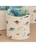 Great Little Trading Co dino print storage basket natural multi (British brand)