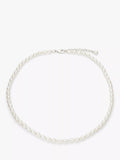 Lido freshwater pearl necklace in sterling silver - British product