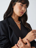 Lido freshwater pearl necklace in sterling silver - British product