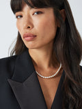 Lido freshwater pearl necklace in sterling silver - British product