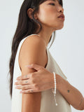 Lido freshwater pearl rice beaded bracelet silver, UK version