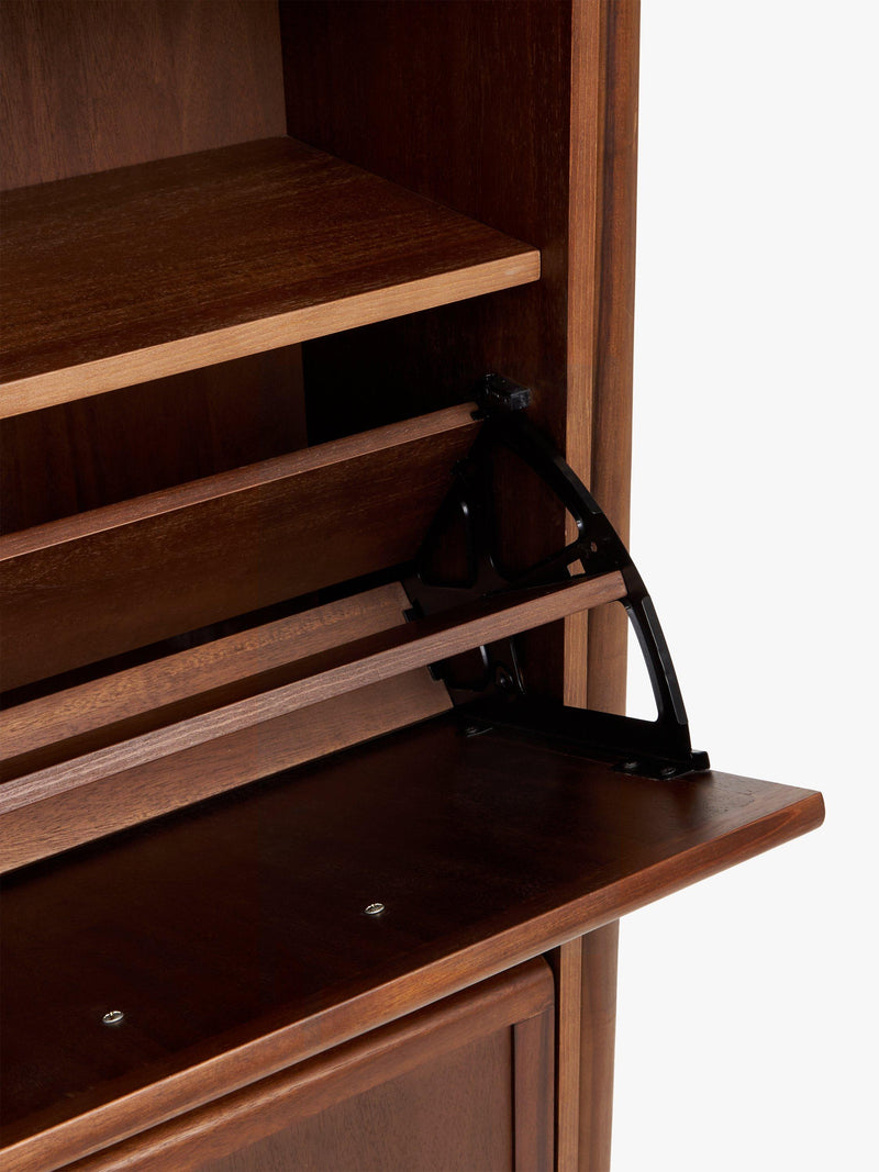 John Lewis Mid Century Shoe Cabinet, 2 Tier, Natural Honey, UK version