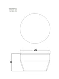 John Lewis Salsa round garden coffee table 70cm, imported from the UK