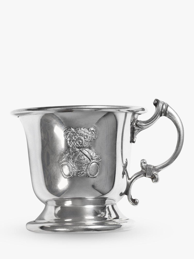 Babyblooms silver christening pewter cup - British product